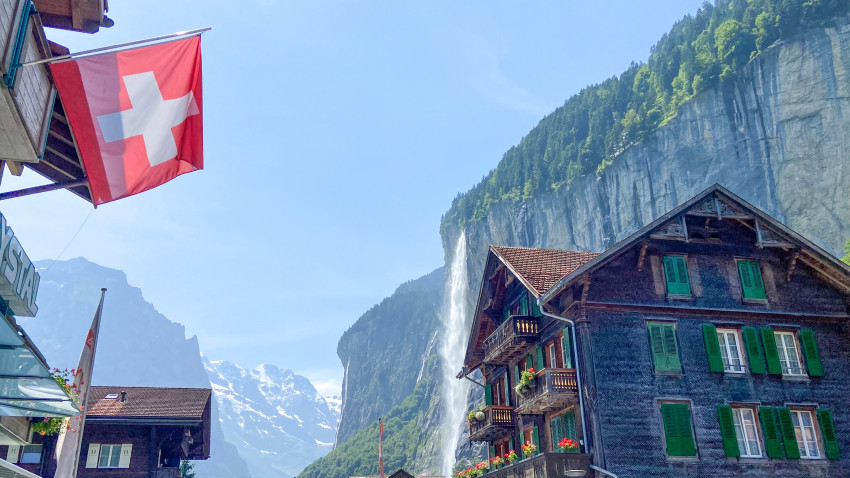 Imatge icònica a Lauterbrunnen a Suïssa